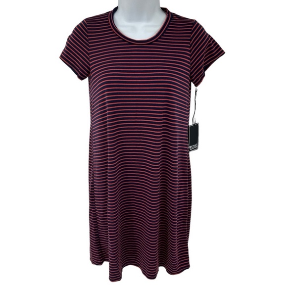 Revolve x Michael Lauren Cuba Short Sleeve Striped Mini T Shirt Dress XS New - Picture 2 of 14
